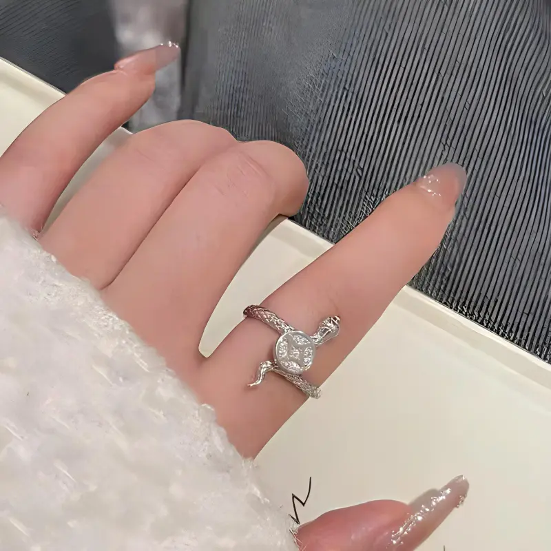 Hui Xuan Charm 990 Foot Silver Rings Women's-3