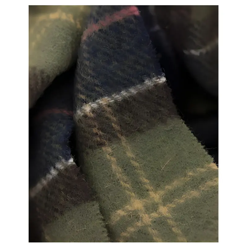 BARBOUR Tartan Checked Fringe Scarf-3