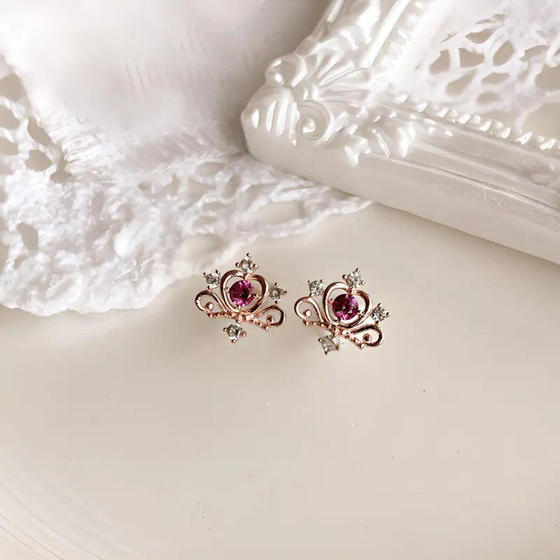 UX S925 Silver Stud Earrings Women's-1