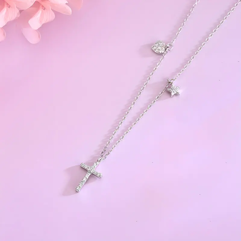 Heart Grass S925 Silver Necklaces Women's-2
