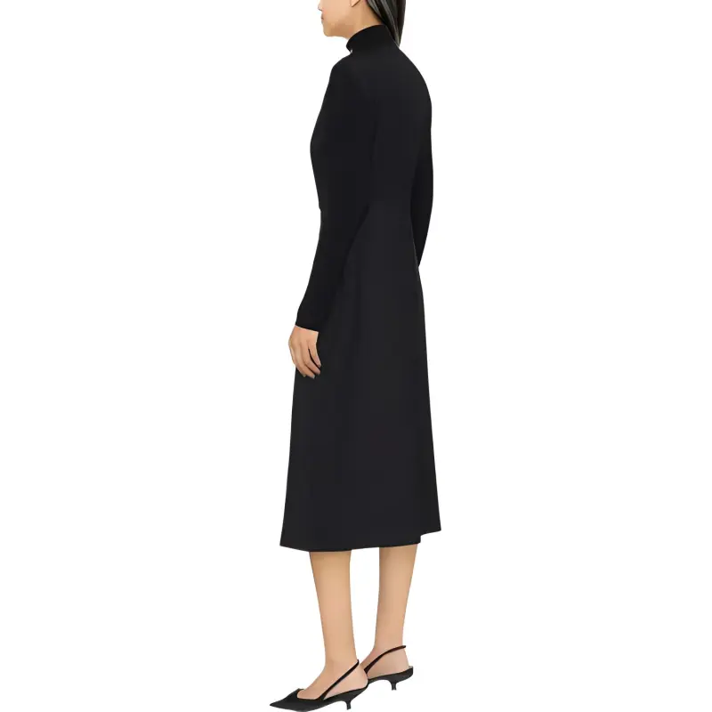 PRADA FW22 Long Sleeved Dress Women's Black-3