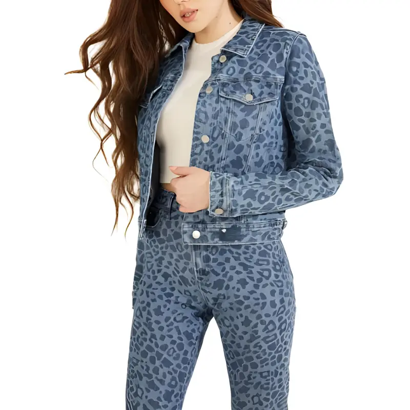 GUESS Denim Jacket Jackets Coats Women's Blue-1