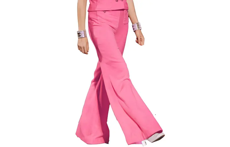 CHANEL SS24 Casual Pants Women's Pink-1
