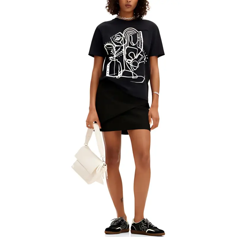 Desigual T Shirts Women's Black-2