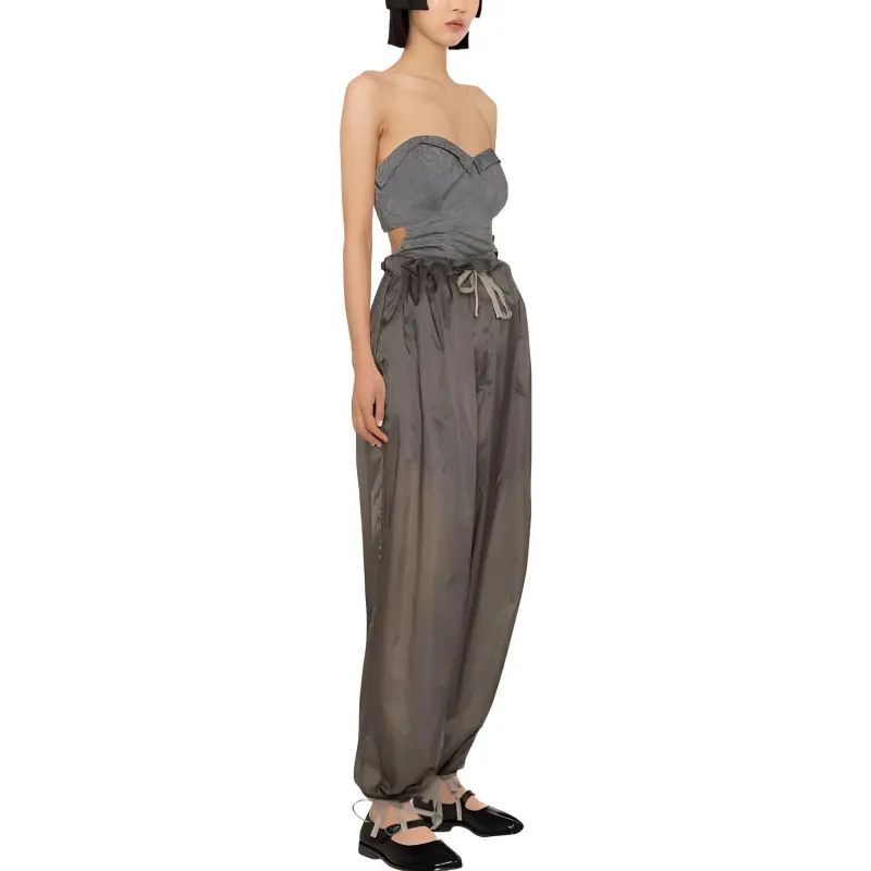 Maison Margiela Four Stitch Drawstring Draped Trousers-4
