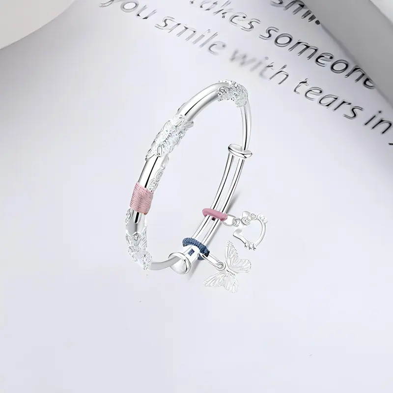 Bailijin S999 Fine Silver Sterling Silver Bracelets Unisex-2