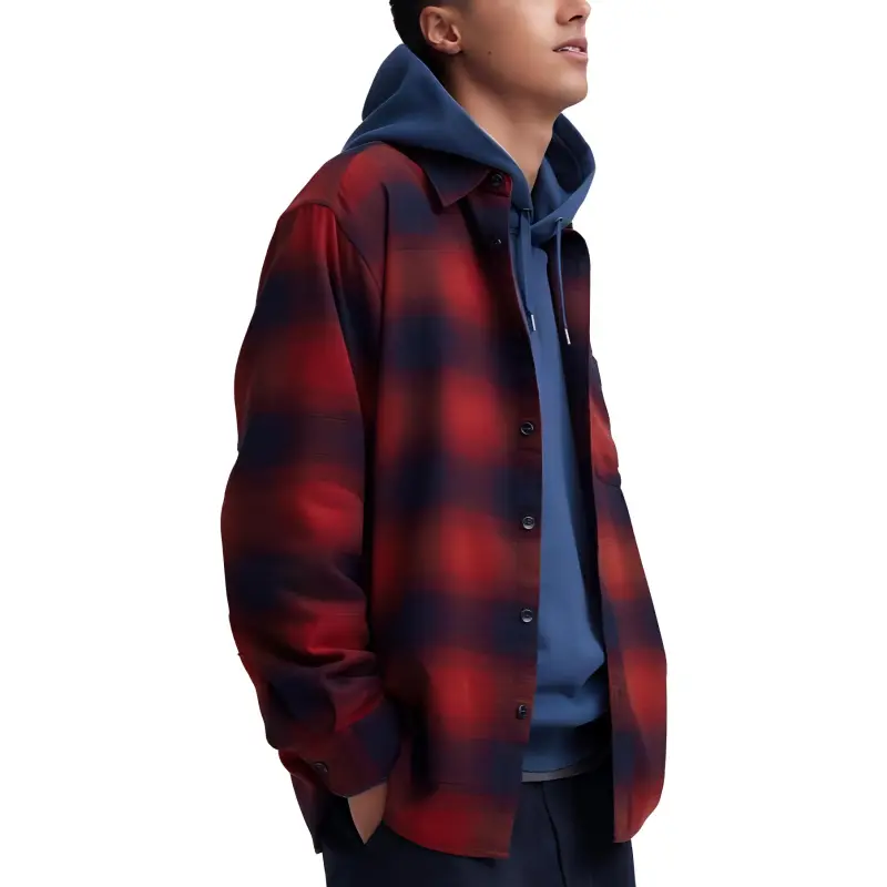 UNIQLO Shirt Men's Orange Brown-1