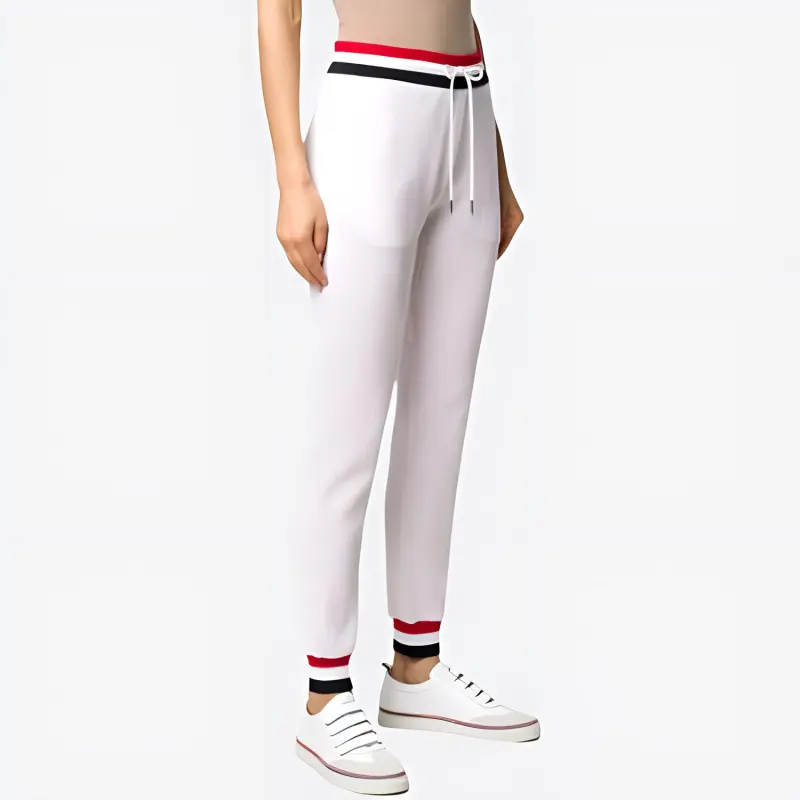 THOM BROWNE· Knitted Sweatpants Women's Pink-1