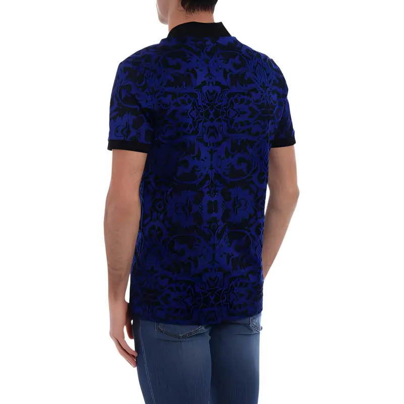 VERSACE Polo Shirts Men Blue-2
