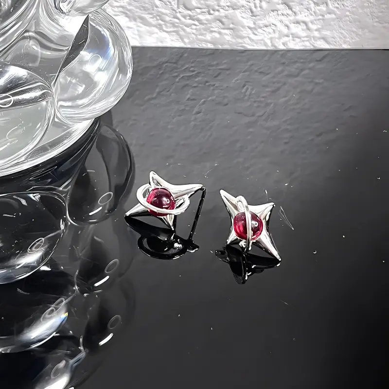 GUDUD Alloy Stud Earrings Men's-2