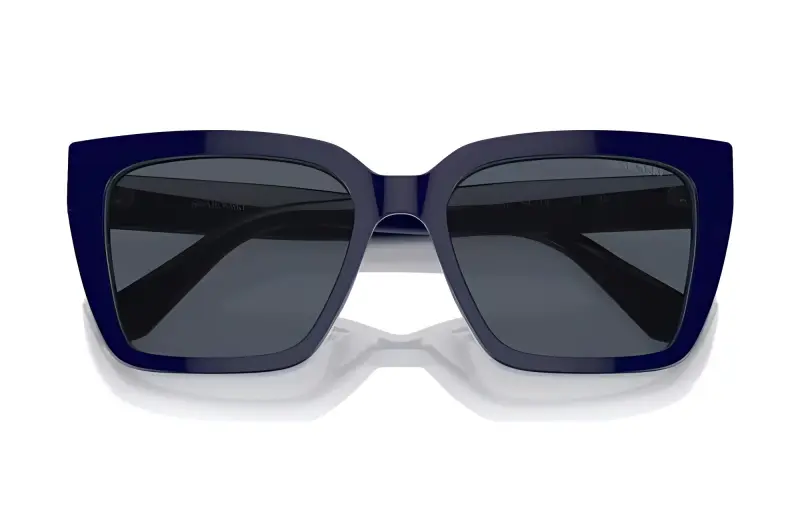 Swarovski Acetate Crystal Irregular Shape Sunglasses Women's Blue-2