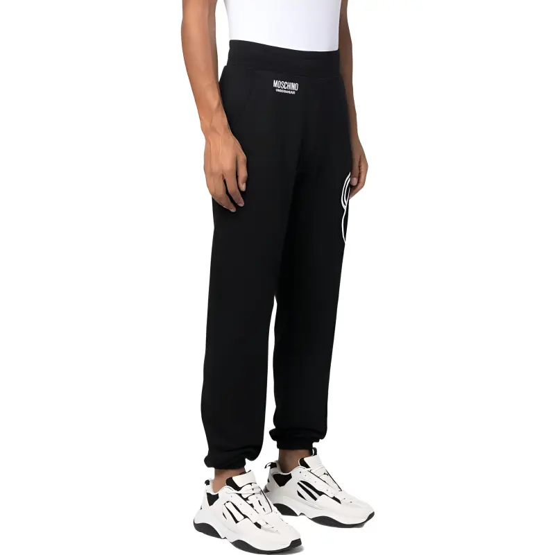 MOSCHINO Knitted Sweatpants Men Black-3