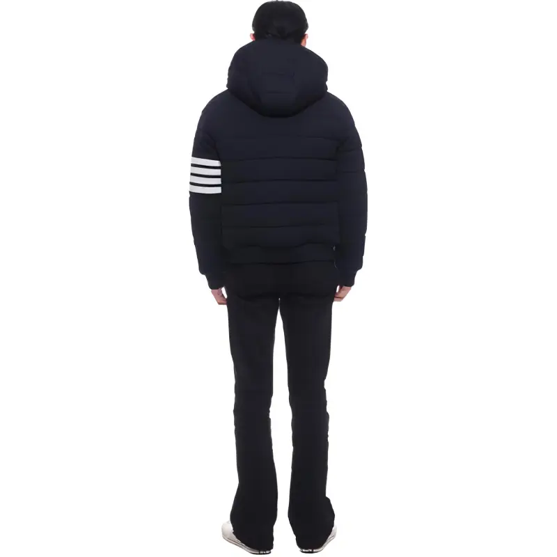 THOM BROWNE Striped Hooded Jacket-4
