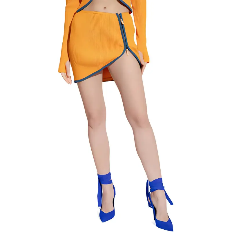 DIESEL Casual Short Skirts Women's Orange-3