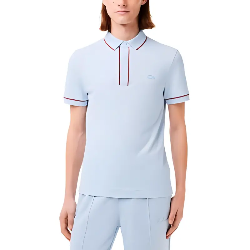 LACOSTE Logo embroidered Contrast trim Polo Shirt-1
