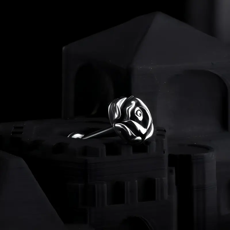 GUDUD S925 Silver Stud Earrings Men's-1