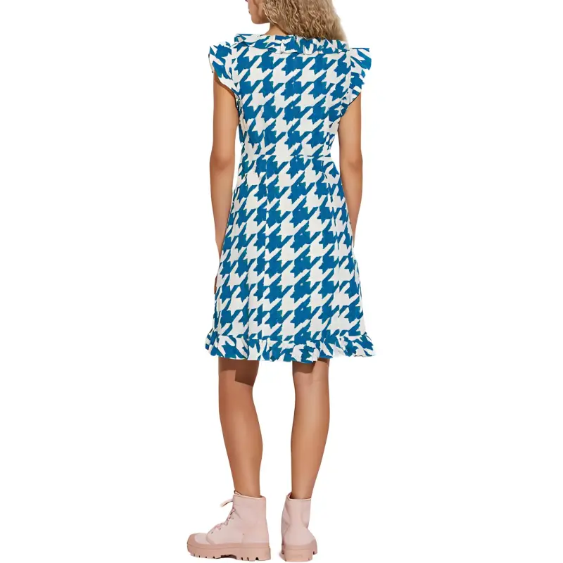 COACH Short Sleeved Dresses Women's Blue-2
