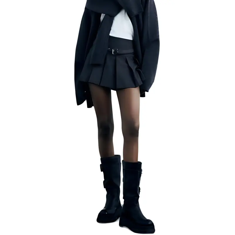 ZARA Casual Shorts Skirt Style Women's Gray-2