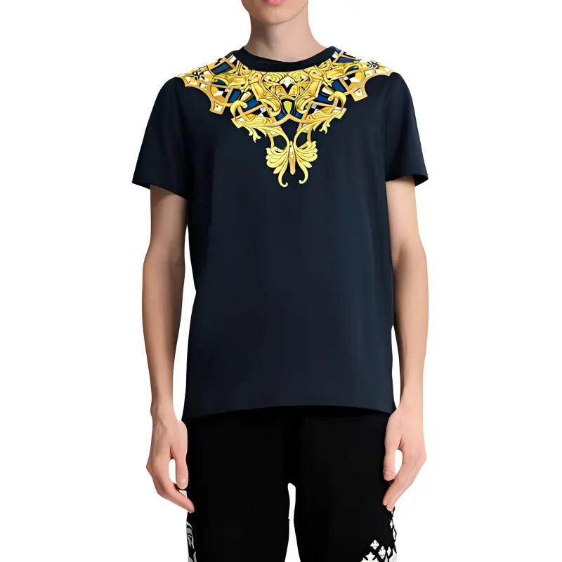 VERSACE T Shirt Men's Navy Blue-4
