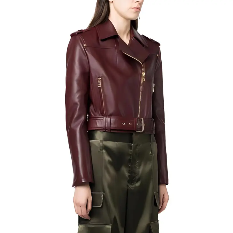 BALMAIN Leather Biker Jacket-3