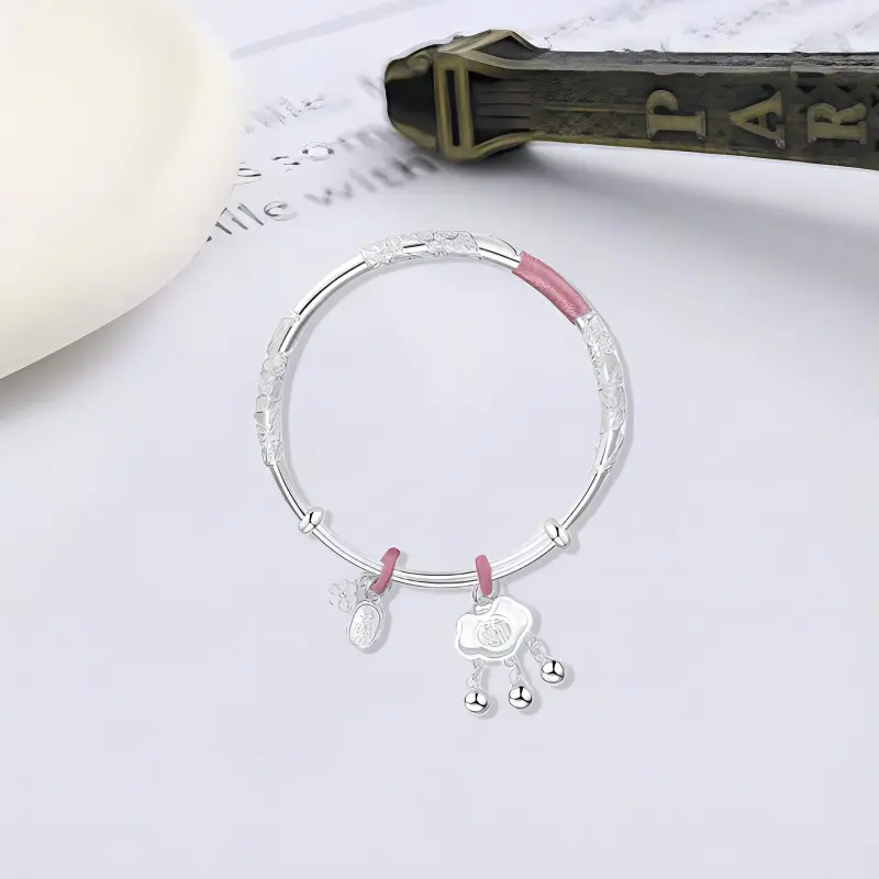 Bailijin S999 Fine Silver Sterling Silver Bracelets Unisex-3