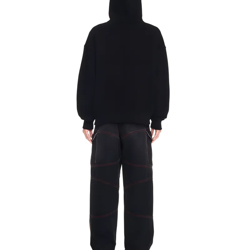 OFF WHITE Logo Printed Drawstring Hoodie-3