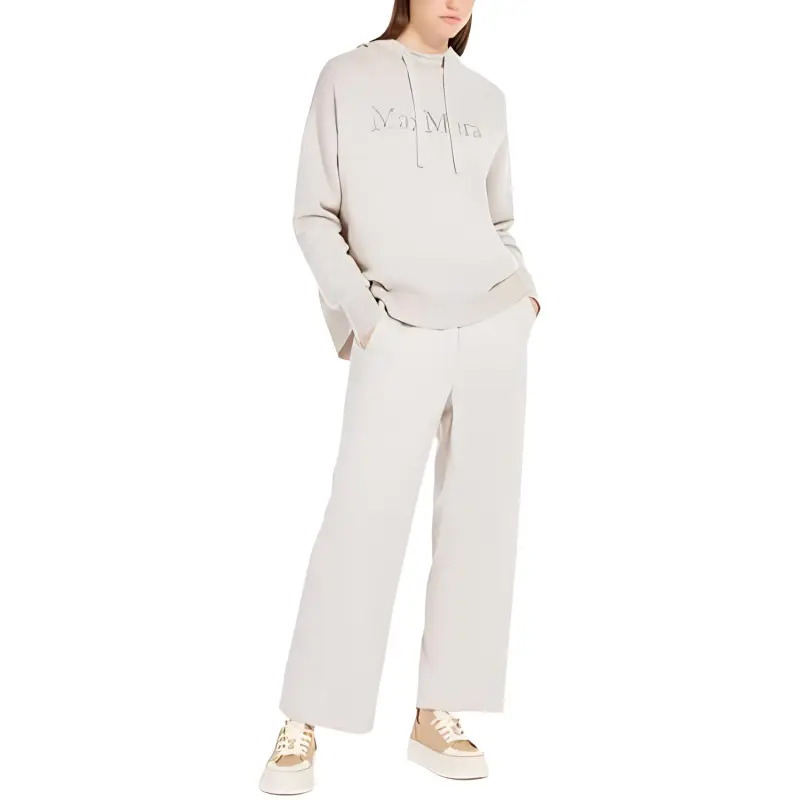 MaxMara Logo Embellished Knitted Hoodie-1