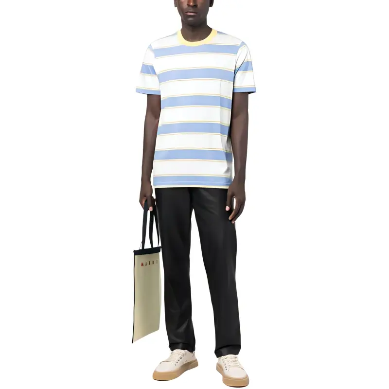 MARNI Pack Of Three Striped Crewneck T Shirts-4