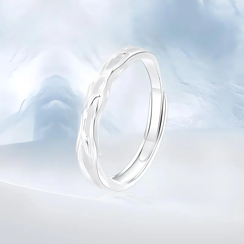 PRETTY DIARY S999 Fine Silver Rings Unisex-2