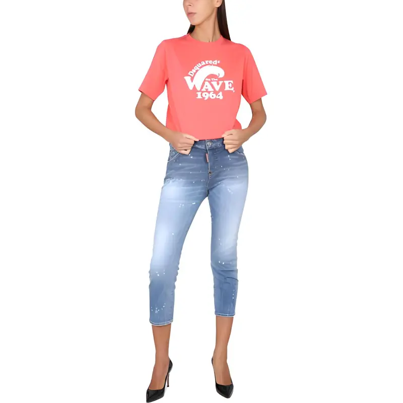 DSQUARED 2 High Waist Cropped Skinny Jeans-6