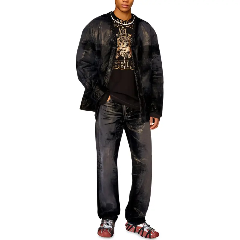 DIESEL Denim Jacket Men's Multicolor-1