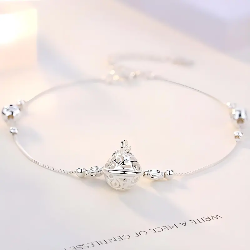 Fu Ru Ji 925 Sterling Silver Anklets Women's-1
