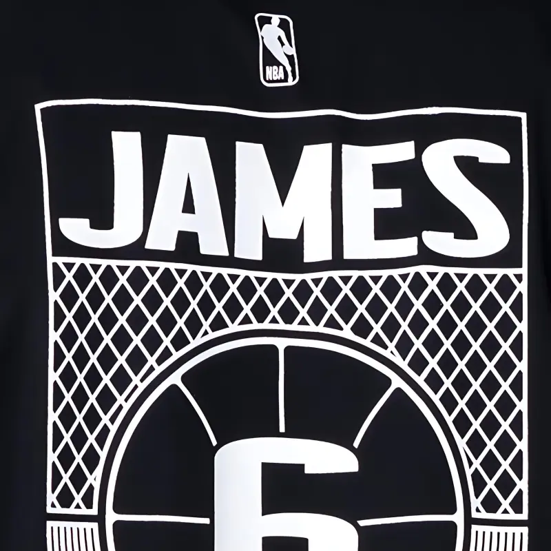 NBA Lakers Team James T Shirt Men's Black-4