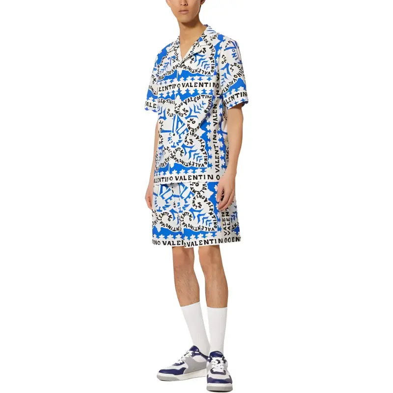 Valentino Casual Shorts Men Blue-2
