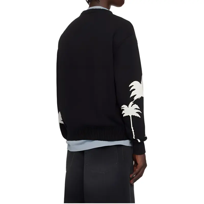 PALM ANGELS Palm Intarsia Crewneck Knitted Jumper-4