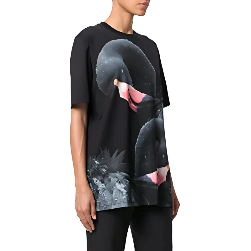 GIVENCHY Drop Shoulder Sleeve T-Shirt Women's Black-1