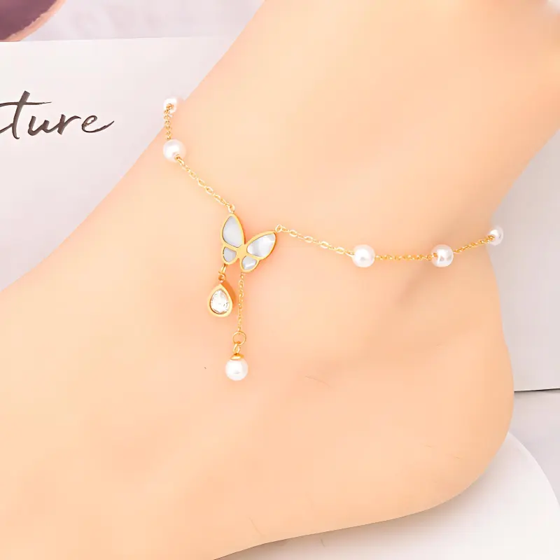 CHIEMOT Titanium Steel Anklets Women's-3