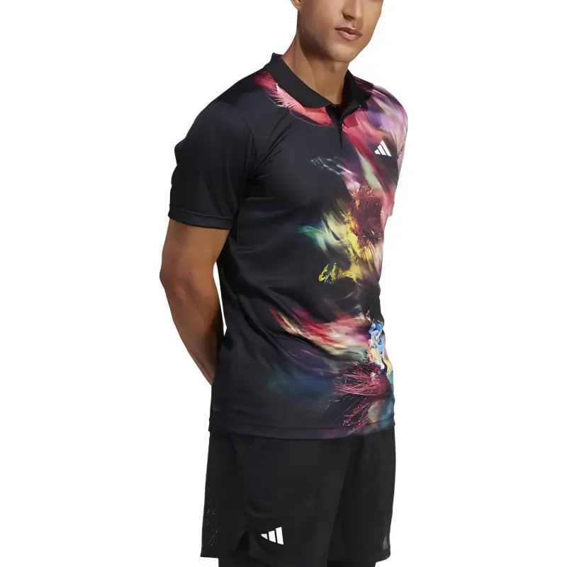 Adidas Polo Shirts Men Black-2