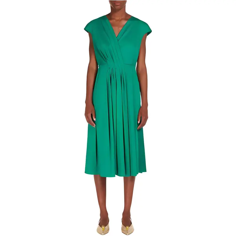 WEEKEND MaxMara Short Sleeved Dress Women's Dark Green-1
