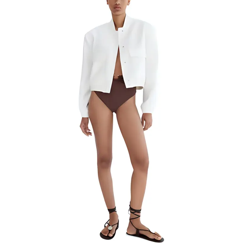 ZARA Jackets Women's White-2