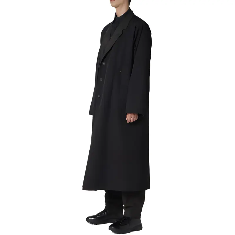 Yohji Yamamoto Grosgrain Lining Pt Raglan Coat-3
