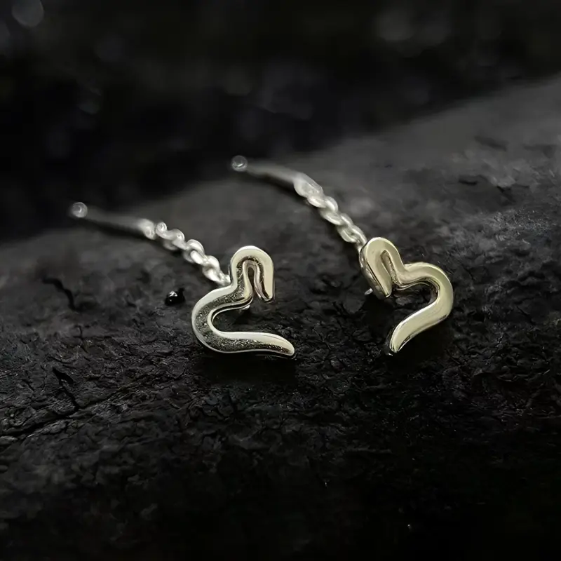 OLLBERNI 925 Sterling Silver Drop Earrings Women's-3