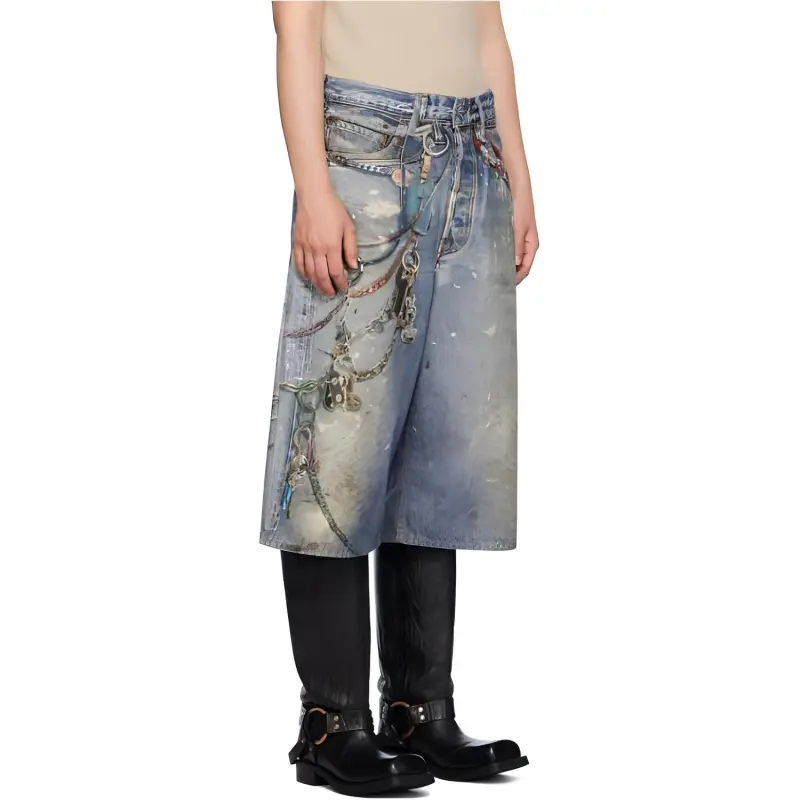Acne Studios Denim Shorts Women's Blue-3