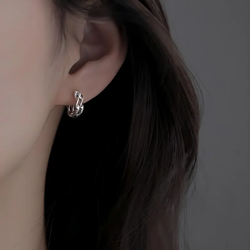 PIARA Earrings Women's Silver-2