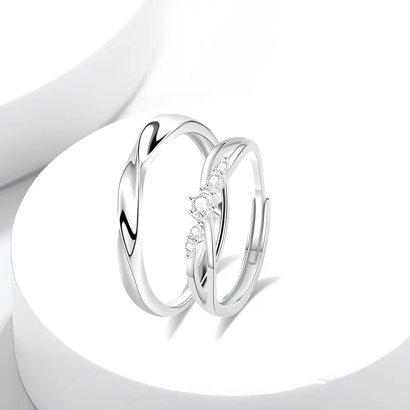 CHINA GOLD 999 Fine Silver Rings Unisex-1