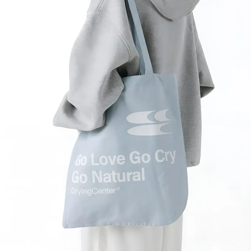 Crying Center Fabric Shoulder Bag Regular Unisex Multicolor-16