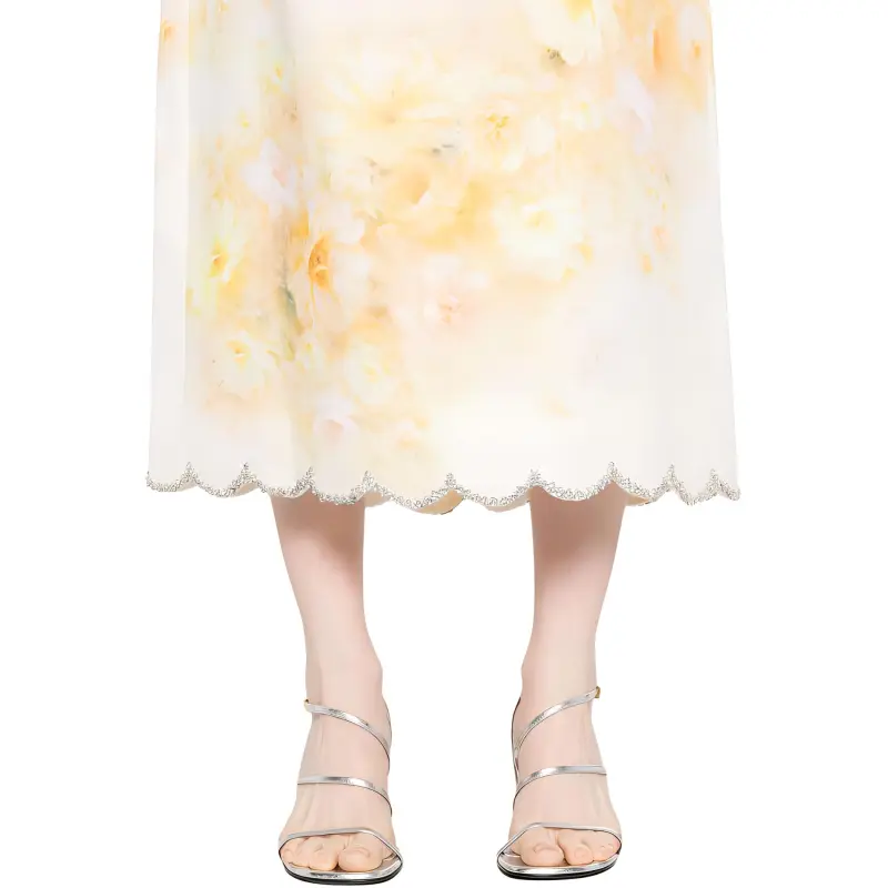 Zimmermann Crush Scalloped Midi Skirt-4