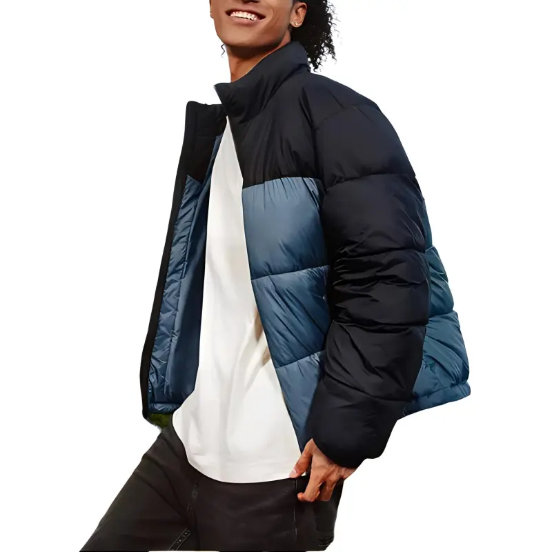Hollister Puffer Jacket Men's Blue Gray-1