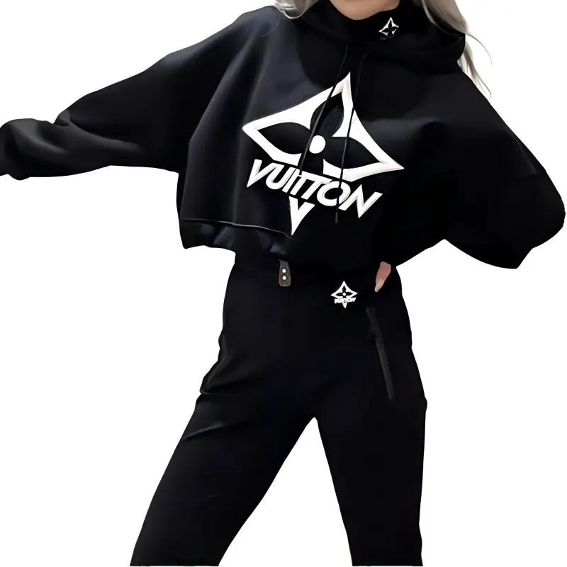 LOUIS VUITTON SKI Skiing Series FW24 Sweatshirt Women's Black-3