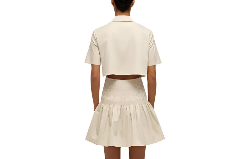 Self portrait Short Sleeved Dress Women's Khaki-1